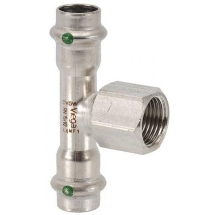 dad24 | 437 220  Viega Md 2317.2 SP Inox T-Stück IG / 42 x ½“ x 42