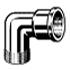 dad24 | Bild 2 | 106 645 Viega Md 1613 Winkel verchr. 90 IG - AG/ 3/8“ x 3/8“