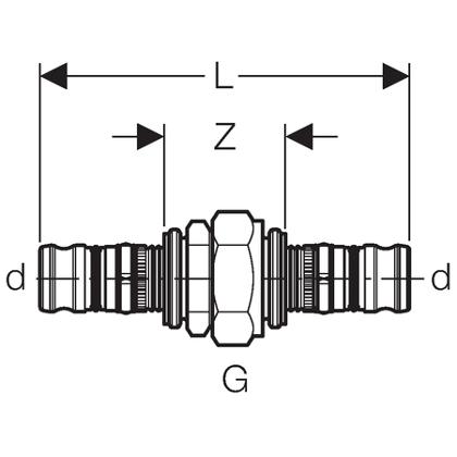 dad24 | 601.571.00.5 Geberit Mepla Verschraubung (Rotguss)  16 mm