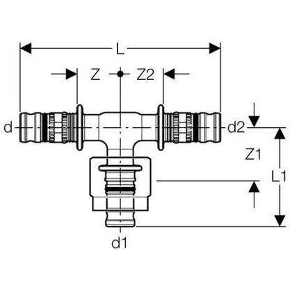 dad24 | 633.372.00.6 MeplaFix T-Stück (PVDF)  26 mm / MF20 / 20 mm