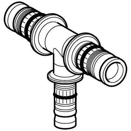 dad24 | 628.316.00.5 Mepla T-Stück red. (PVDF) 75 mm / 26 mm / 75 mm
